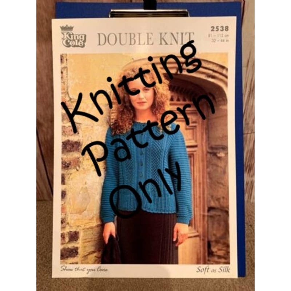 New King Cole 2538 Soft As Silk Ladies Jacket Cardigan Sweater Knitting Pattern